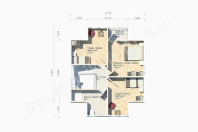 Prefabrik Ev 1. Kat Plan