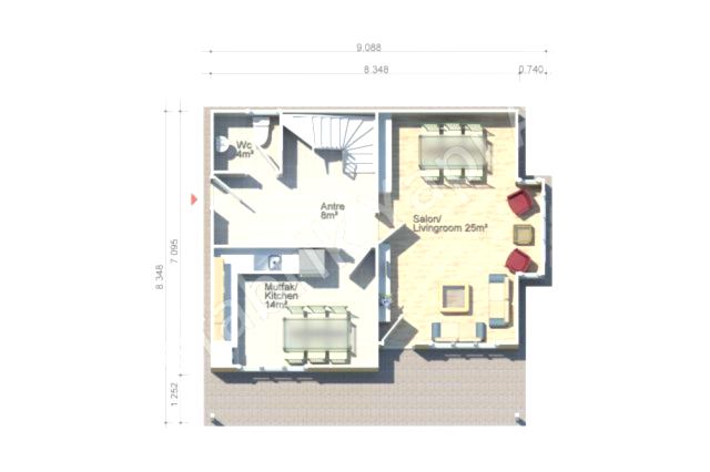 Prefabrik Ev Zemin Kat Plan